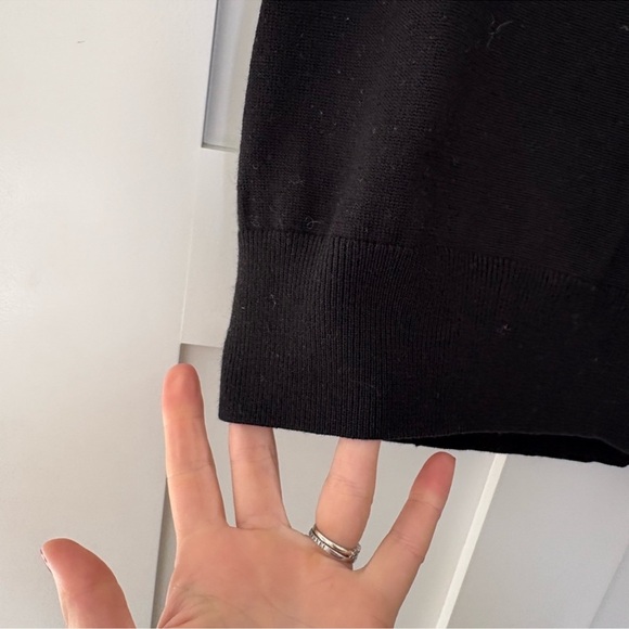 Kate Spade Floral Black Short Sleeve Sweater Sz L - Picture 6 of 7